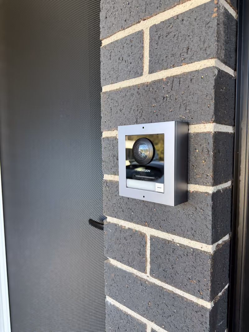 Hikvision doorbell installed.